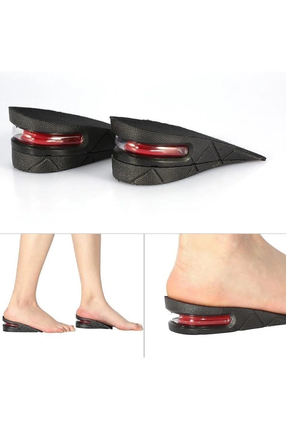5 Cm Tam Boy Uzatıcı Tabanlık Hava Yastıklı Uzatan Ayakkabı Tabanlığı Gizli Topuk ( ÇİFT )